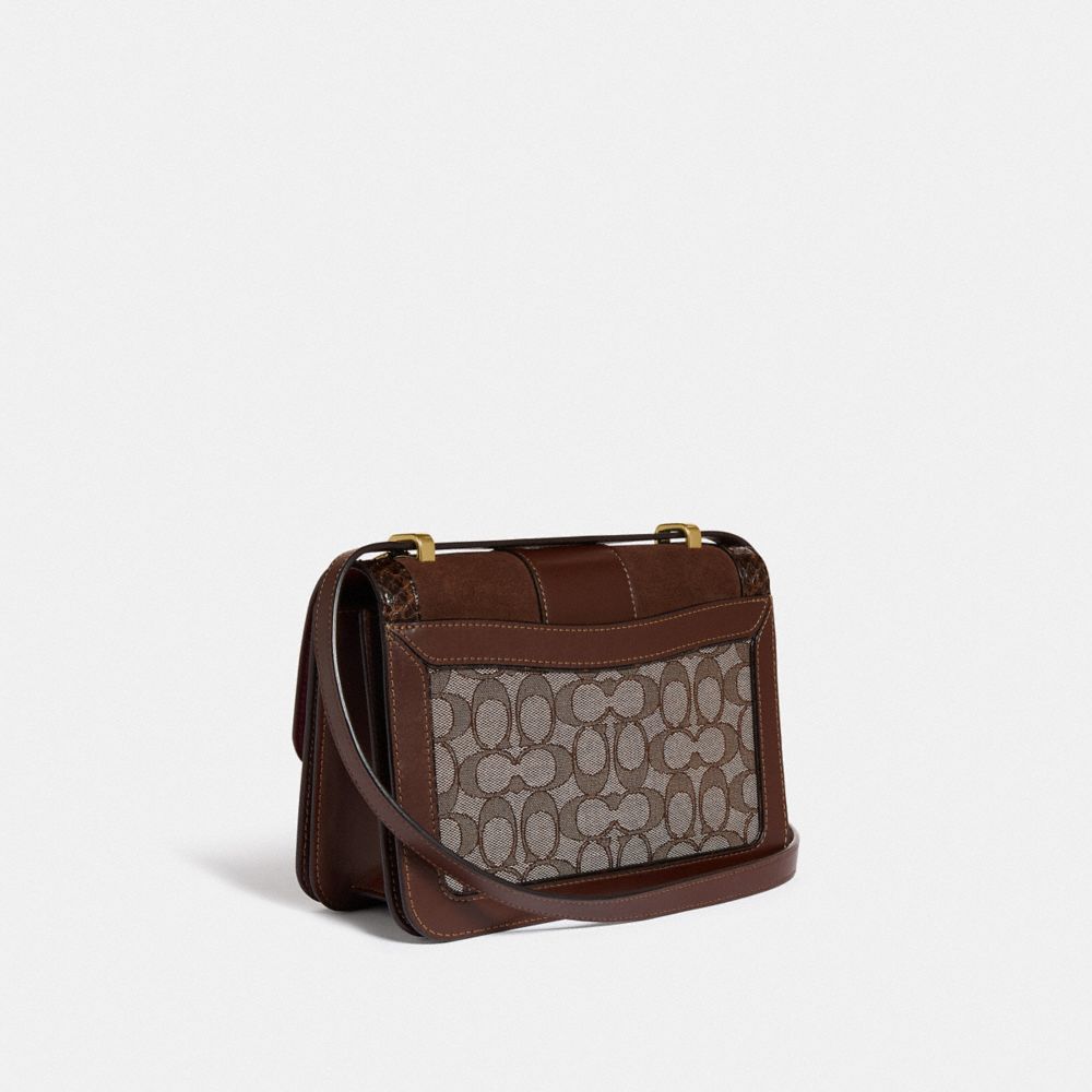 COACH Alie Shoulder Bag In Signature Jacquard With Snakeskin Detail