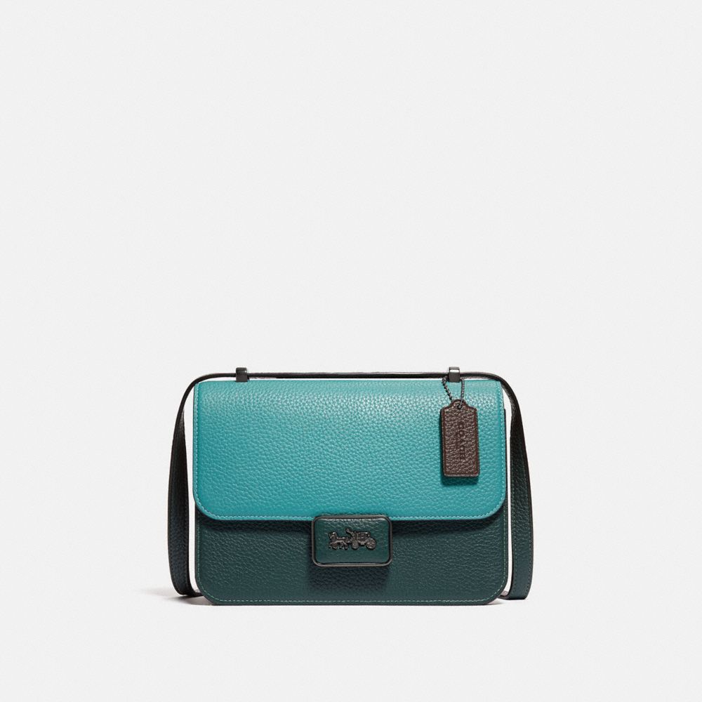 teal shoulder bag