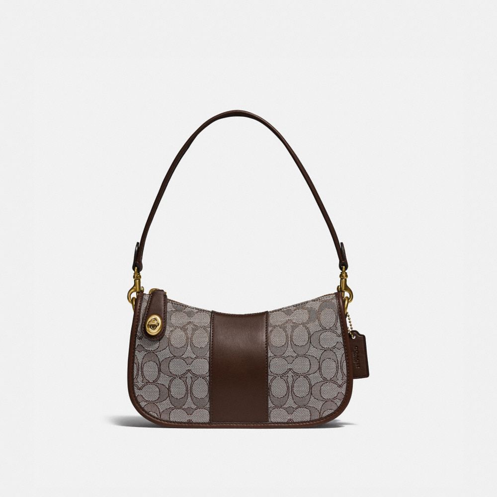 Coach swinger bag discount in signature jacquard