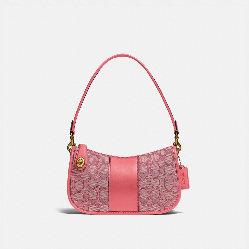 SWINGER BAG IN SIGNATURE JACQUARD