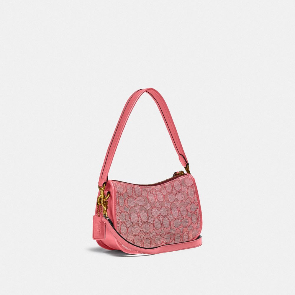 SWINGER BAG IN SIGNATURE JACQUARD - Alternate View 3