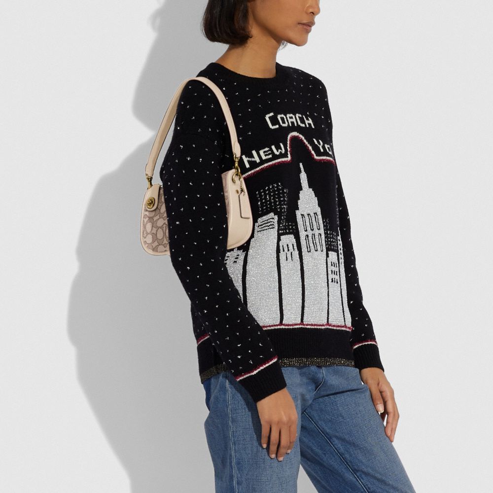 SWINGER BAG IN SIGNATURE JACQUARD - Alternate View 1