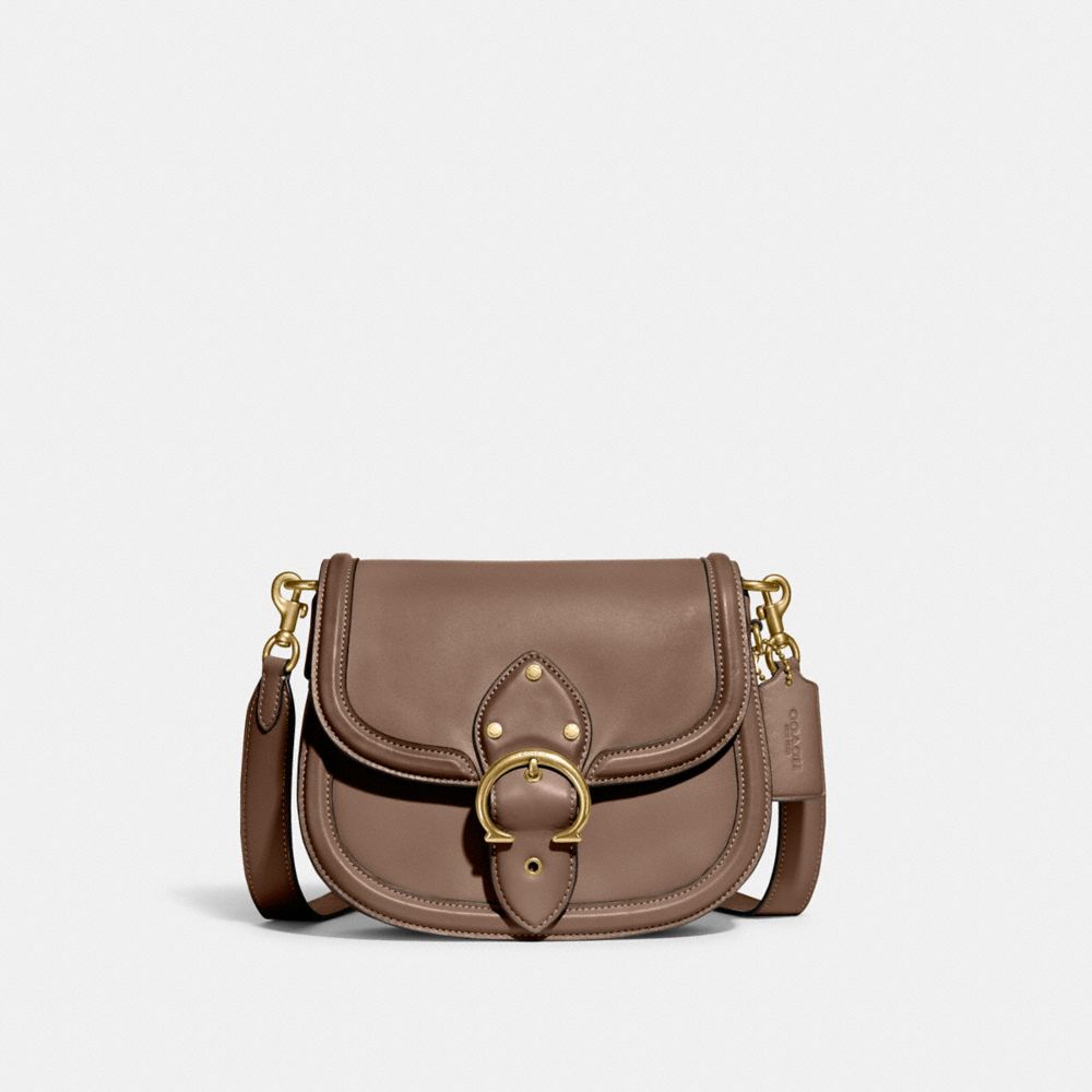 coach beat leather saddle bag