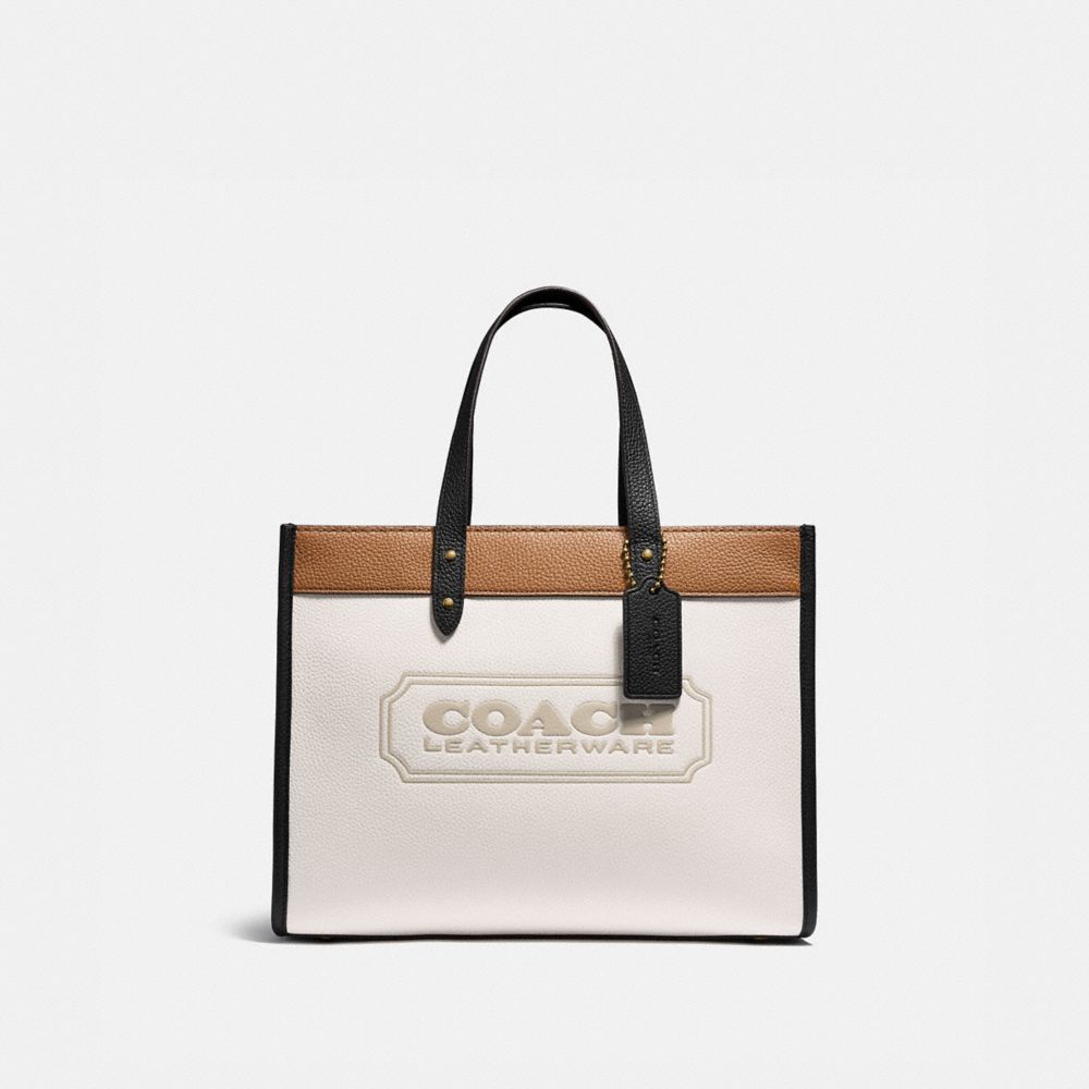 COACH: Cabas Field 30 à motif color block et écusson