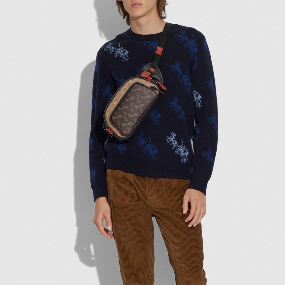 SAC CEINTURE HITCH EN TOILE EXCLUSIVE &Agrave; IMPRIM&Eacute; CHEVAL ET CAL&Egrave;CHE - Alternate View 3