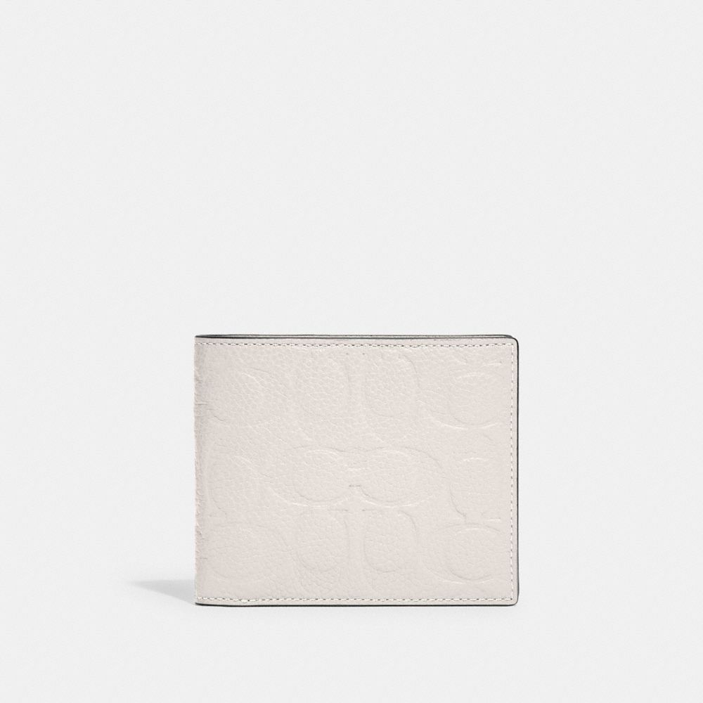 COACH®,3-IN-1 WALLET IN SIGNATURE LEATHER,Pebble Leather,Mini,,Front View