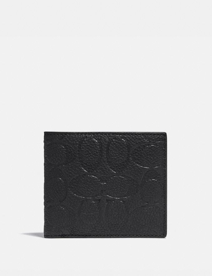 Coach Coin Wallet in Signature Leather Black Translations null  