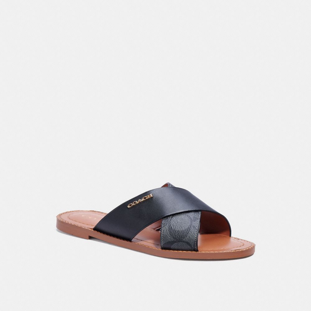 coach signature flip flops