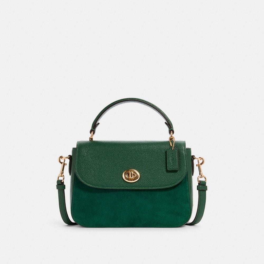 kelly green coach purse