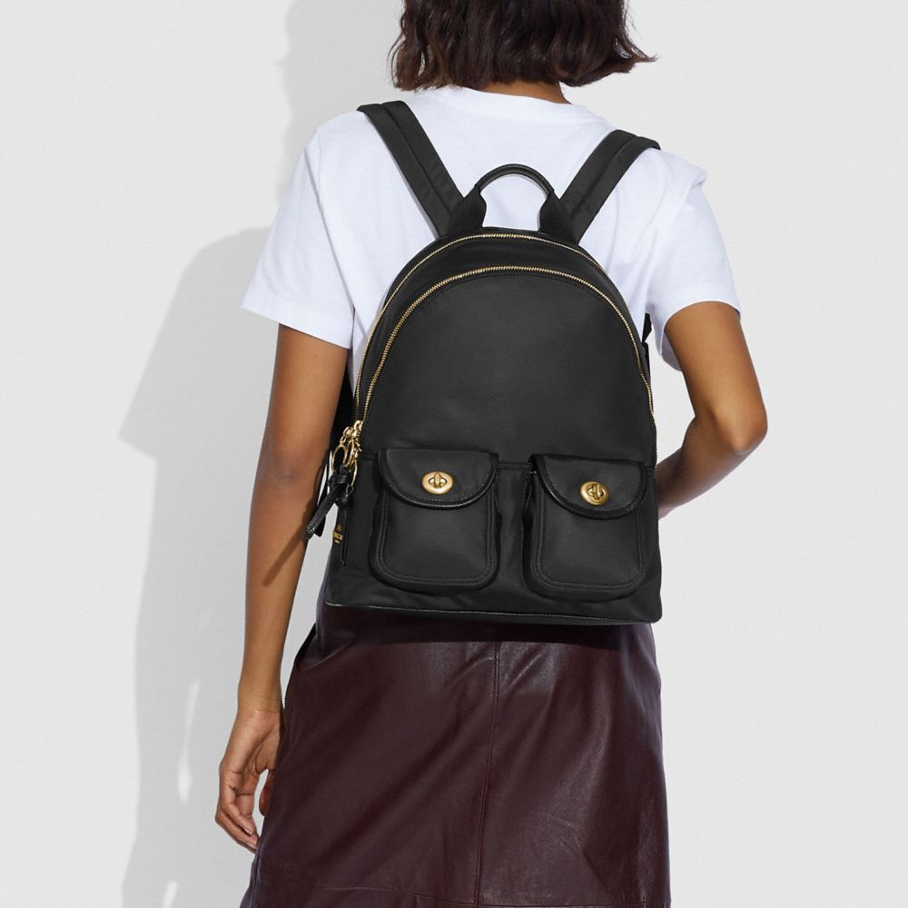 SAC &Agrave; DOS CARGO&nbsp;CARRIE AVEC INT&Eacute;RIEUR &Agrave; IMPRIM&Eacute; ROSE VINTAGE - Alternate View 1