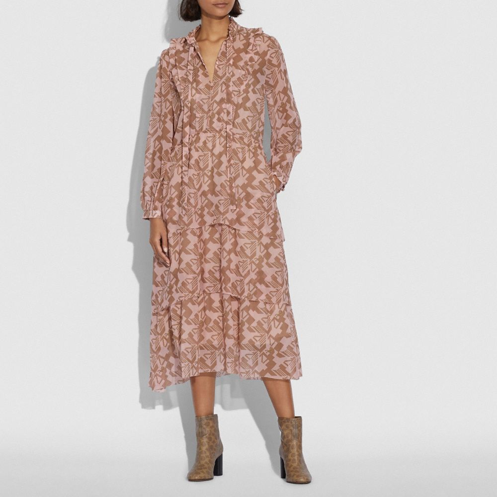 coach pink dress