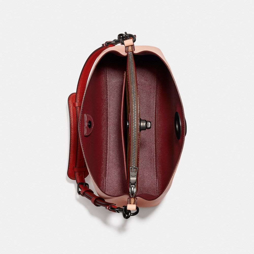 WILLOW SHOULDER BAG IN COLORBLOCK WITH SIGNATURE CANVAS INTERIOR - Alternate View 2