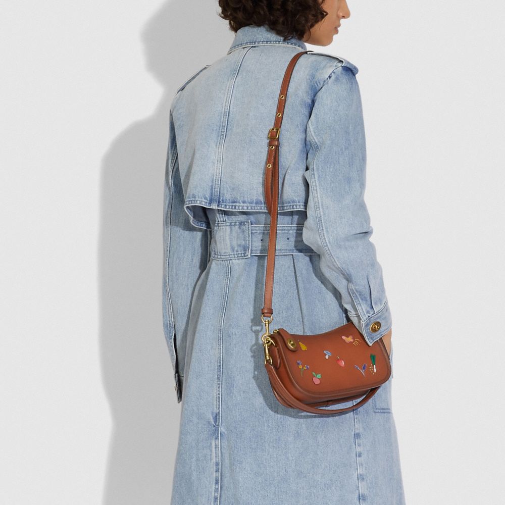 SWINGER BAG WITH GARDEN EMBROIDERY - Alternate View 1