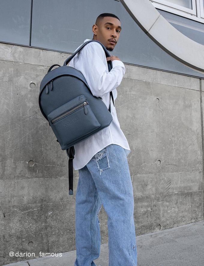 Coach Charter Backpack Black Copper/Blue Quartz New Men's New Arrivals Bags Alternate View 4