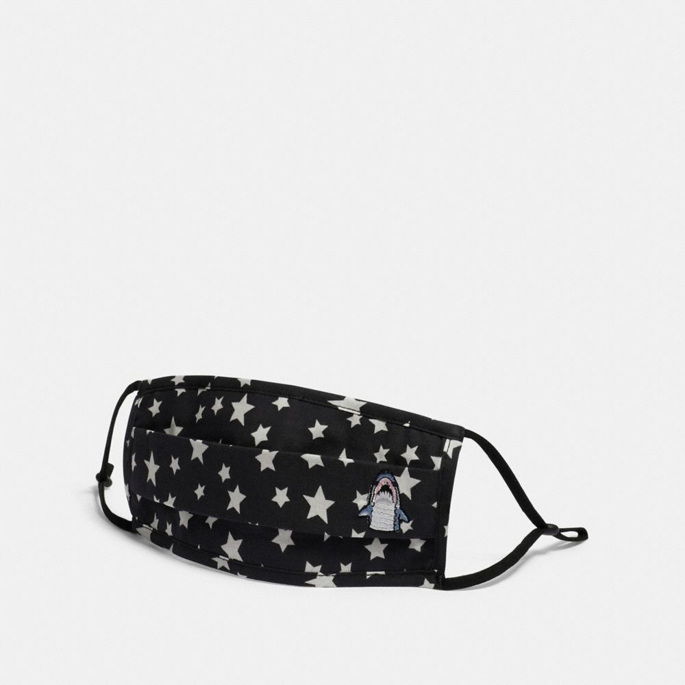 SHARKY FACE MASK WITH STAR PRINT