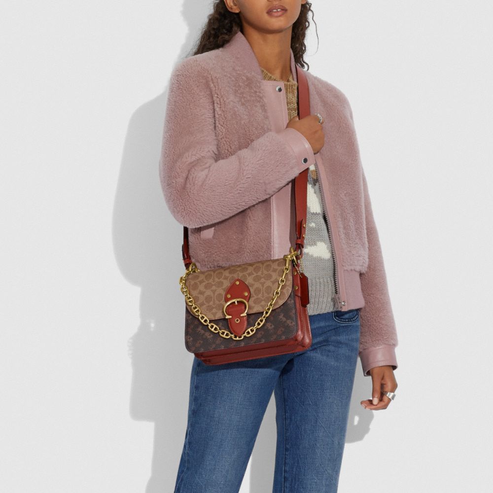 COACH: Beat Shoulder Bag In Signature Canvas With Horse And Carriage Print