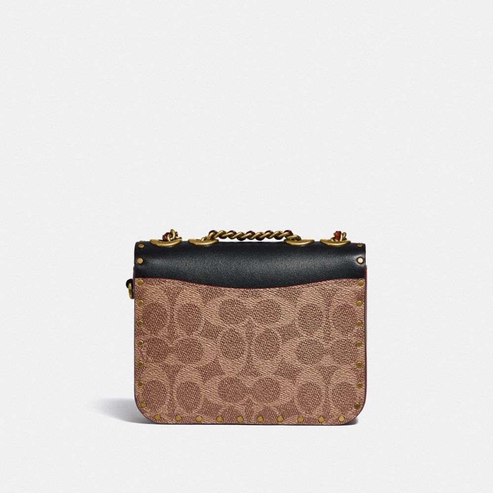 COACH Madison Shoulder Bag 16 In Signature Canvas With Rivets