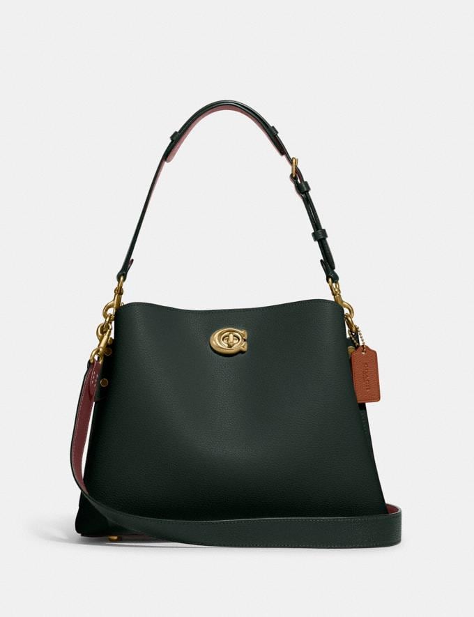 Coach Willow Shoulder Bag in Colorblock B4/Amazon Green Multi DEFAULT_CATEGORY  