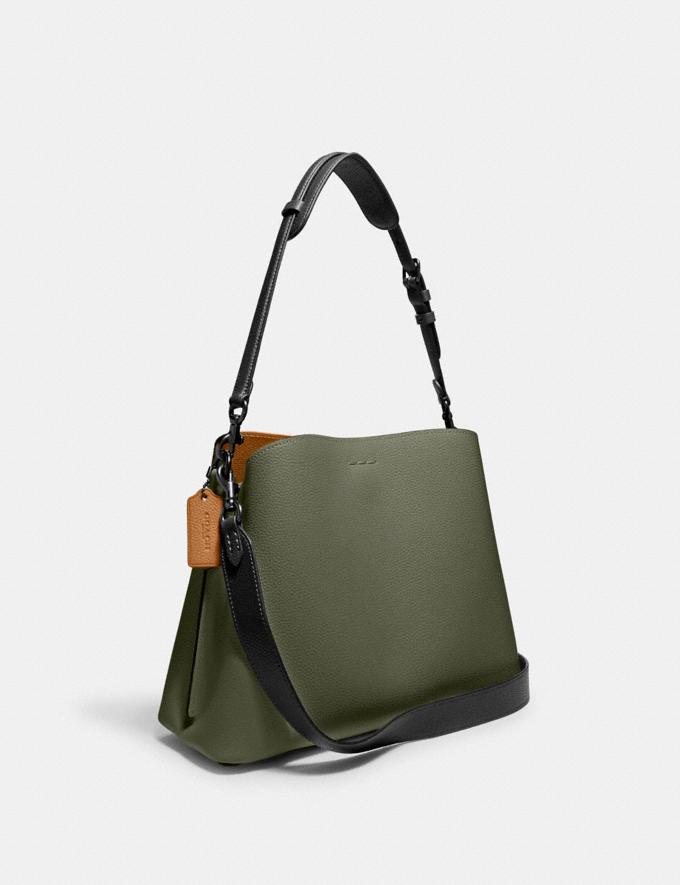 Coach Willow Shoulder Bag in Colorblock V5/Army Green Multi DEFAULT_CATEGORY Alternate View 1