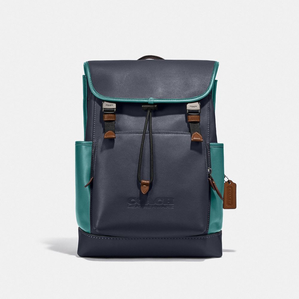 COACH League Flap Backpack In Colorblock