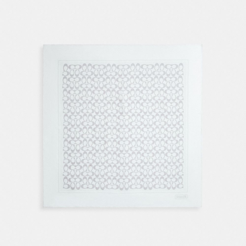 Textured Signature Print Silk Square Scarf, ProductTile