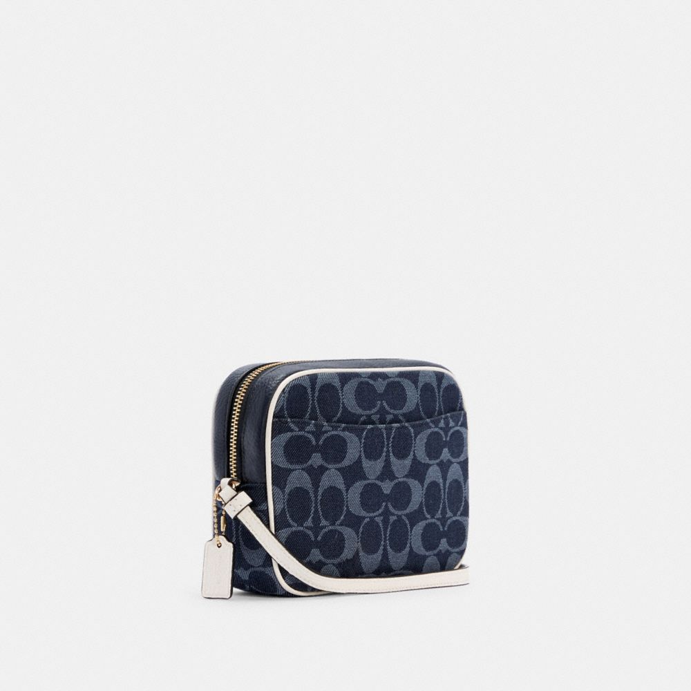 MINI CAMERA BAG IN SIGNATURE JACQUARD - Alternate View 3