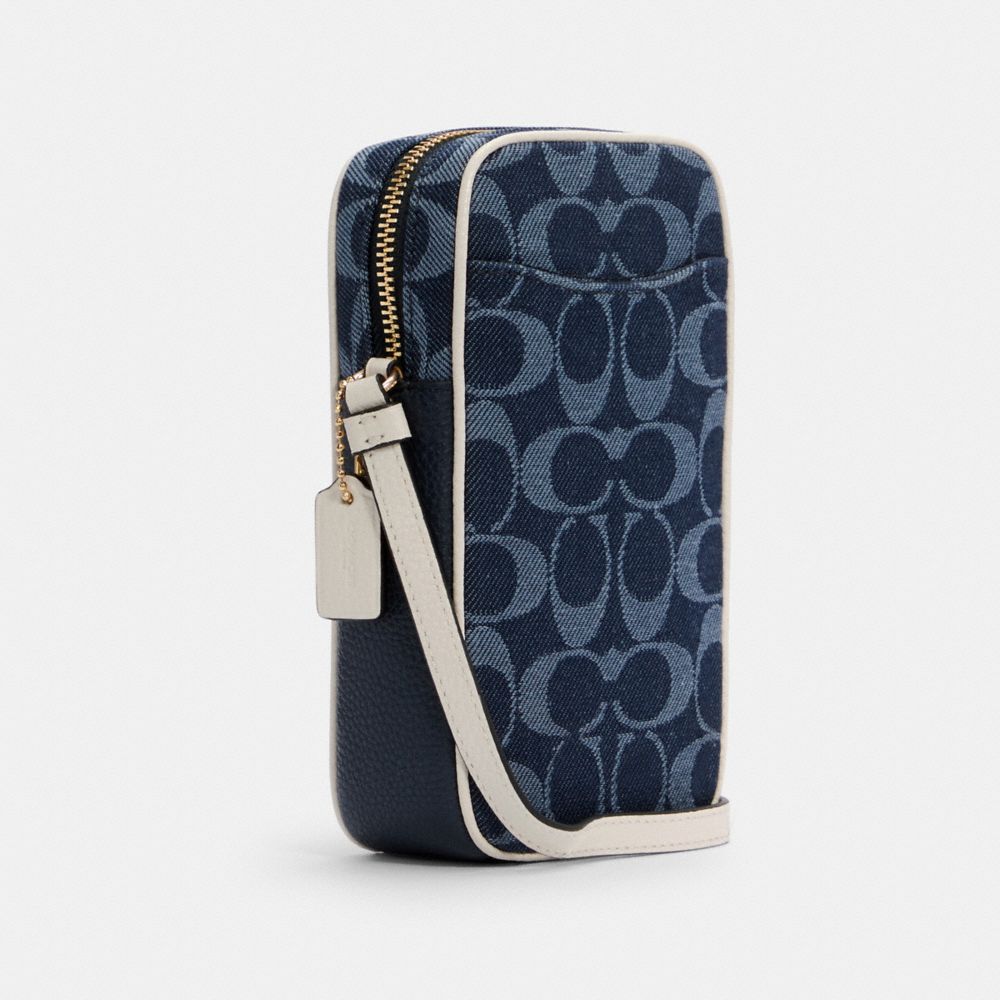 NORTH/SOUTH CROSSBODY IN SIGNATURE JACQUARD - Alternate View 3