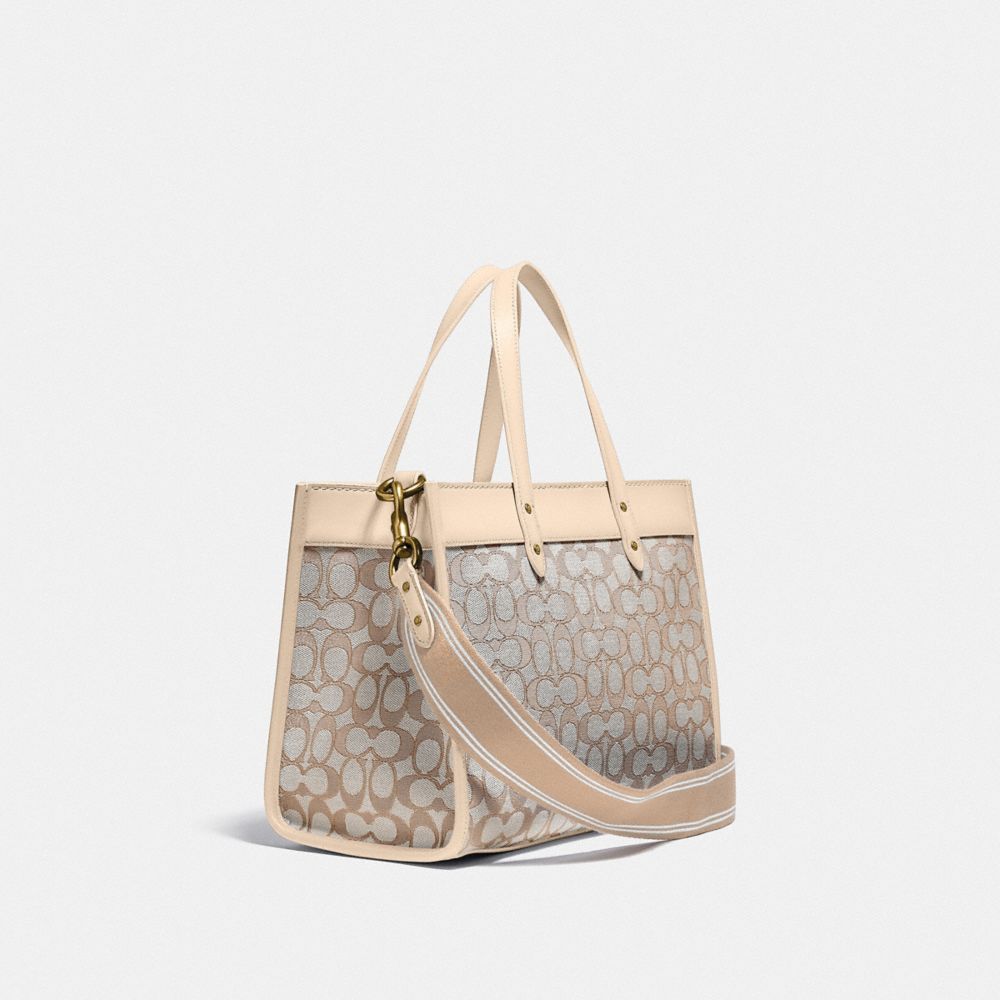 coach field tote 22 ivory