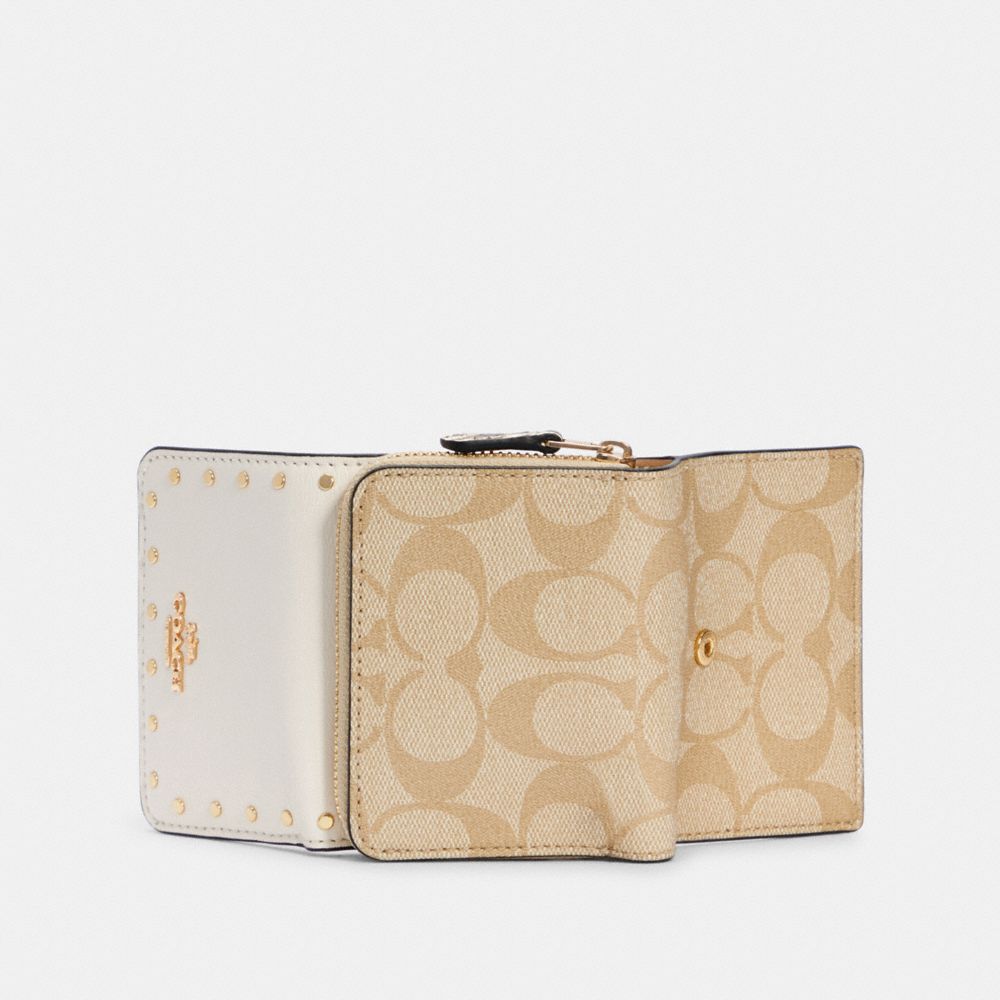 SMALL TRIFOLD WALLET IN SIGNATURE CANVAS - Alternate View 1