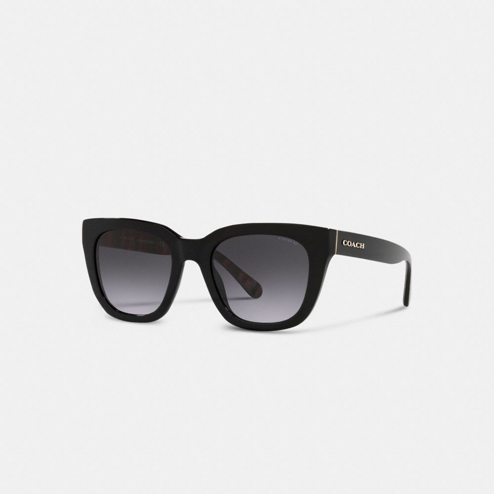COACH®,Legacy Stripe Square Sunglasses,,Front View