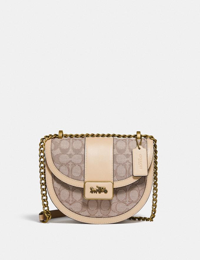 Coach Alie Saddle Bag in Signature Jacquard B4/Stone Ivory Sale Shop by Discount Up to 50% off  