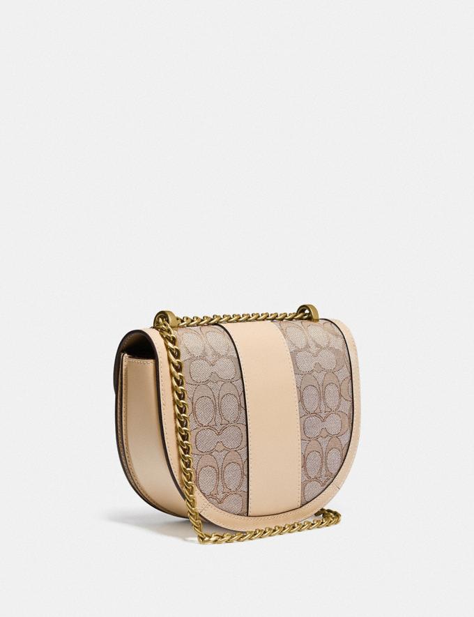 Coach Alie Saddle Bag in Signature Jacquard B4/Stone Ivory Sale Shop by Discount Up to 50% off Alternate View 1