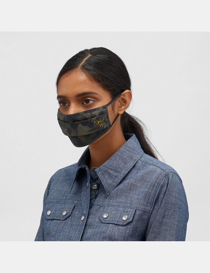 COACH: Rexy Face Mask With Camo Print