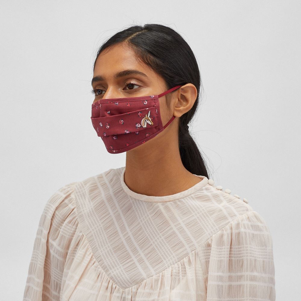 UNI FACE MASK WITH MINI VINTAGE ROSE PRINT - Alternate View 2