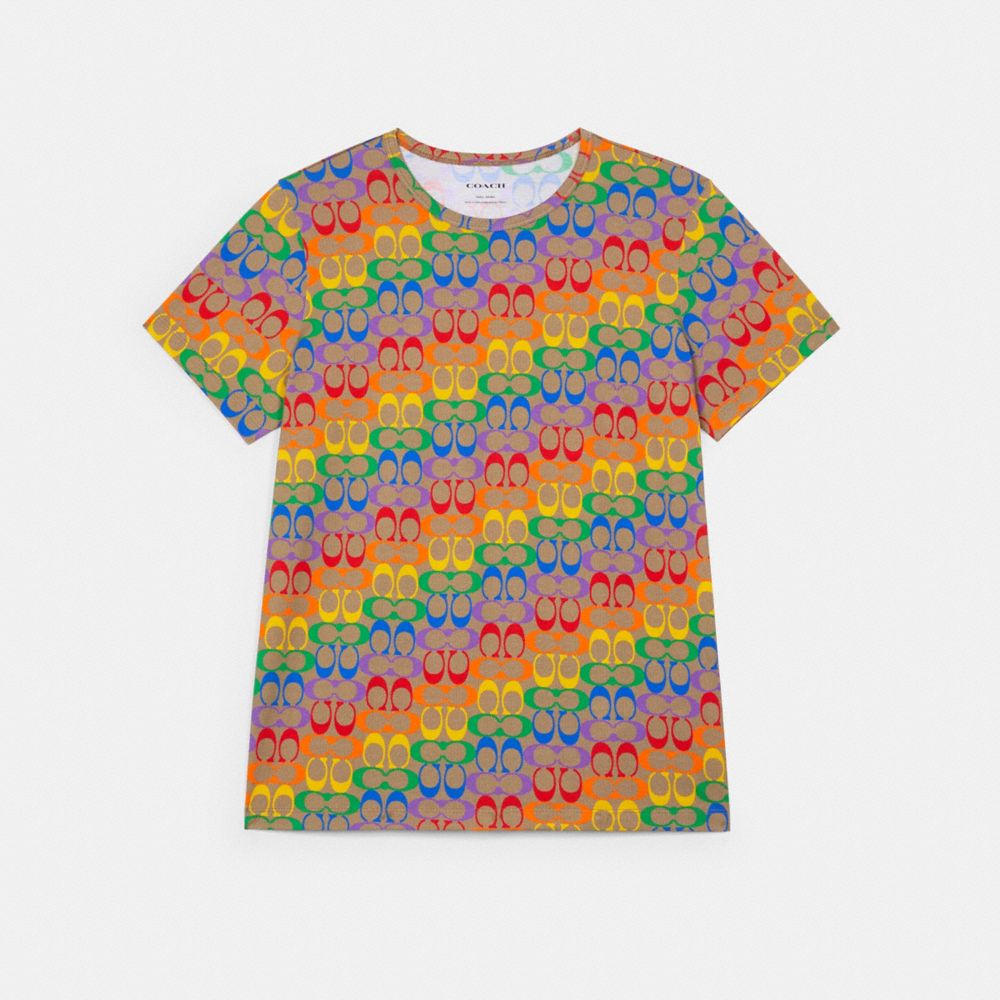 COACH® Outlet RAINBOW SIGNATURE TSHIRT