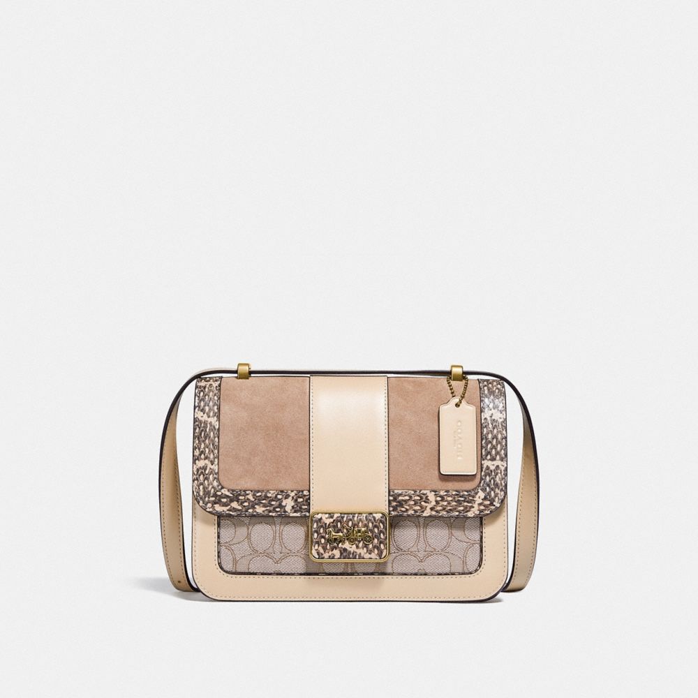 COACH Alie Shoulder Bag In Signature Jacquard With Snakeskin Detail