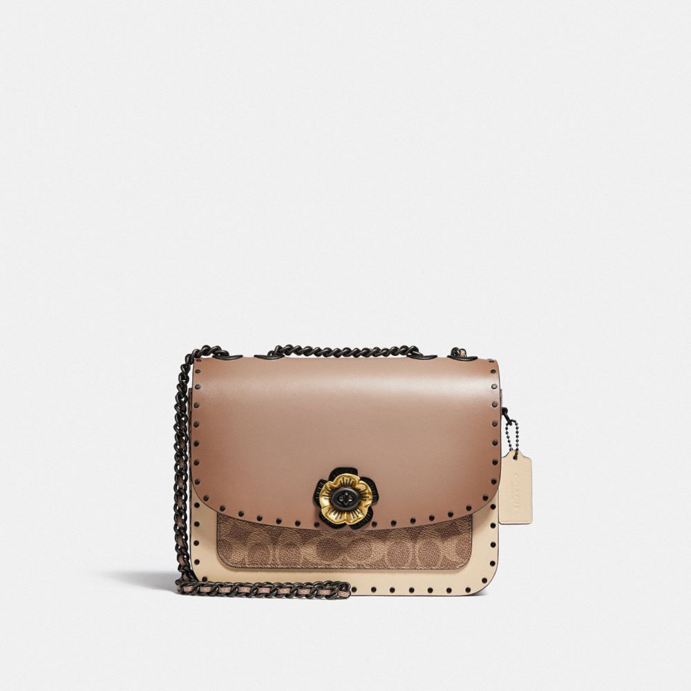 COACH Madison Shoulder Bag In Signature Canvas With Rivets And