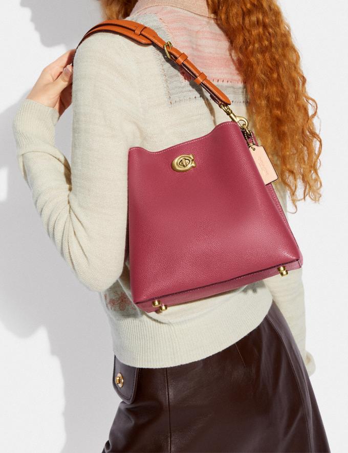 Coach Willow Bucket Bag in Colorblock B4/Rouge Multi Private Sale For Her Bags Alternate View 3