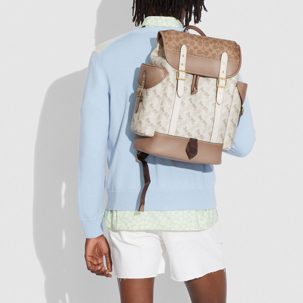 COACH Hitch Backpack With Horse And Carriage Print
