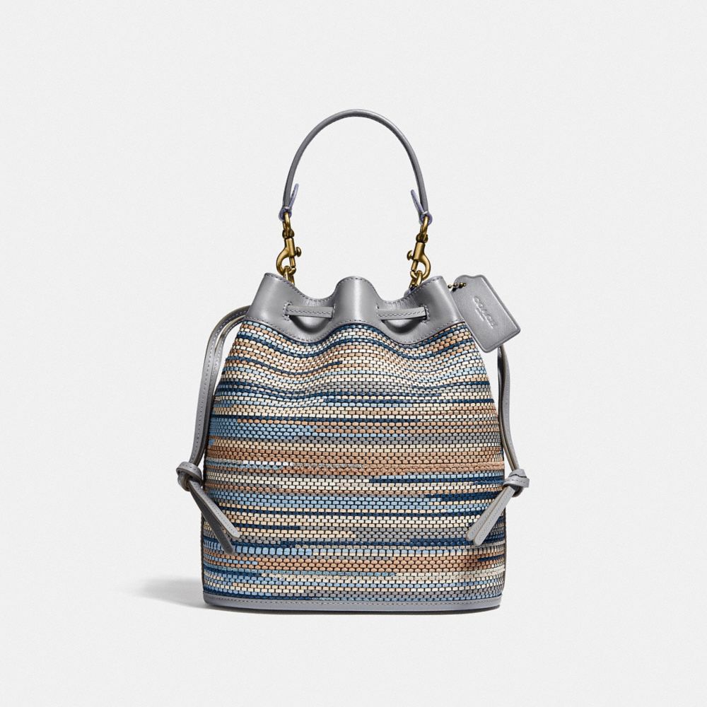 COACH Field Bucket Bag In Upwoven Leather