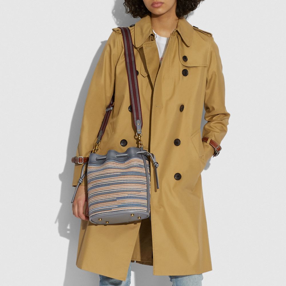 coach upwoven field tote