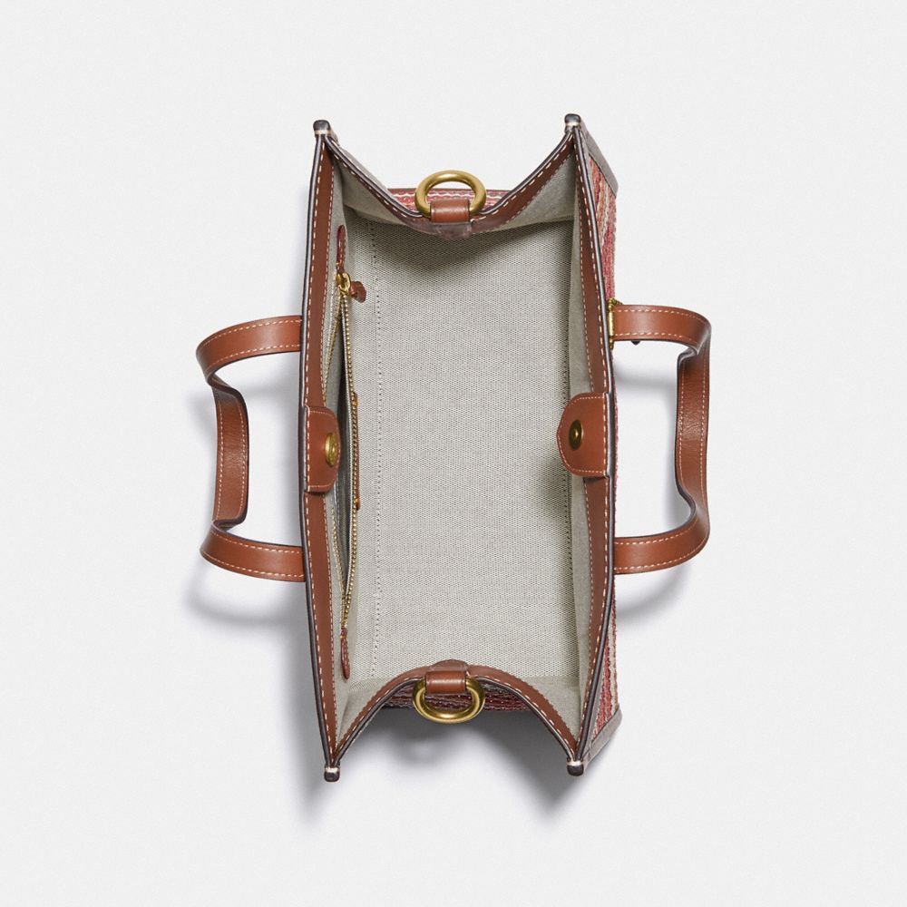 COACH Field Tote 30 In Upwoven Leather