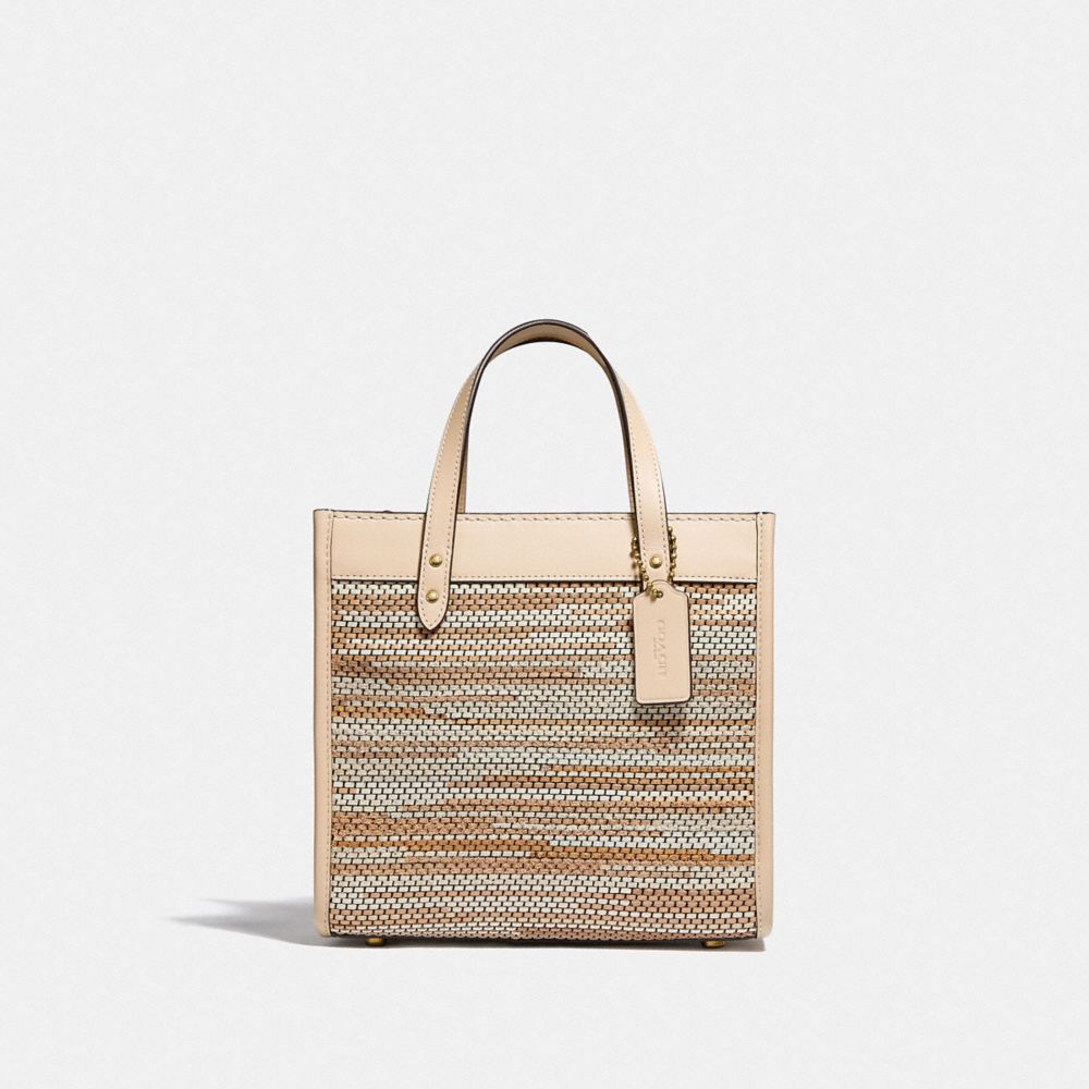 coach field tote 22 ivory