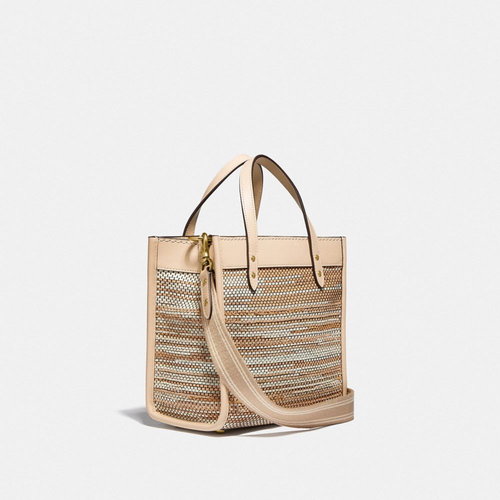 coach upwoven field tote