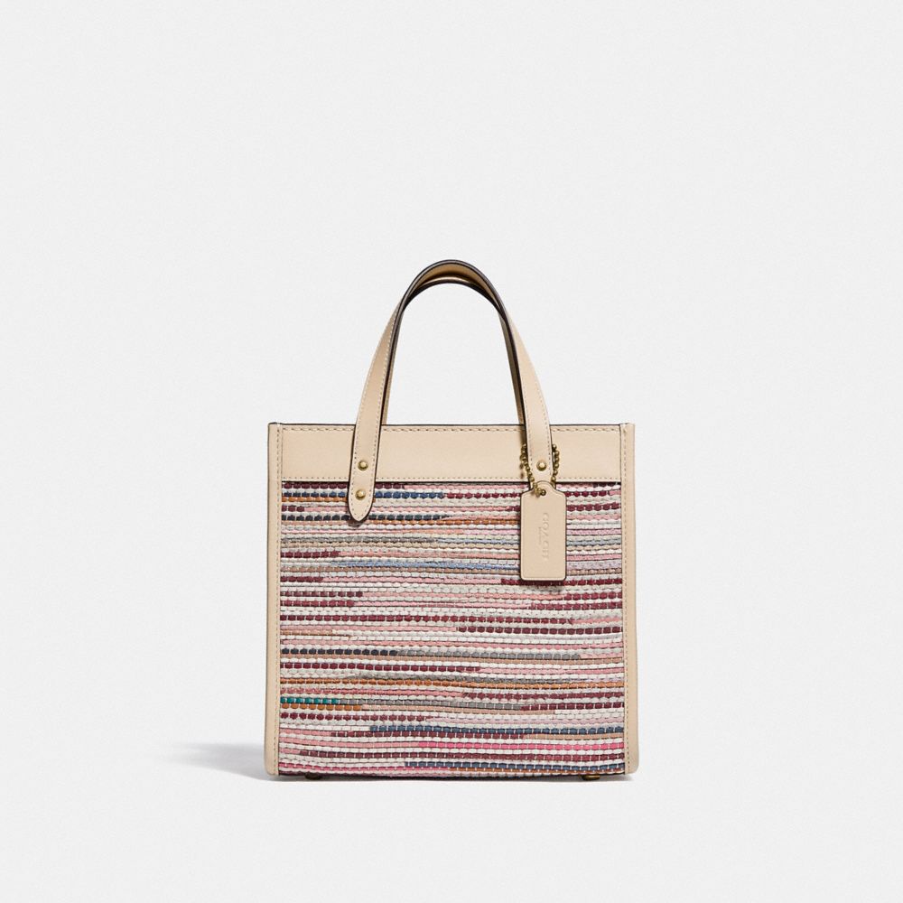 coach field tote 22 ivory
