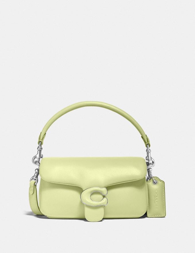 Coach Pillow Tabby Shoulder Bag 18 Silver/Pale Lime Sale For Her Bags  