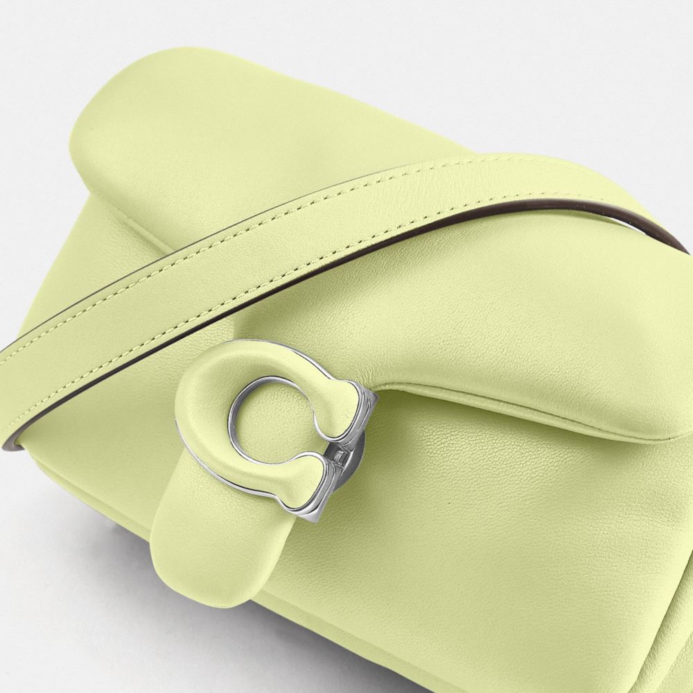 COACH®,Pillow Tabby Shoulder Bag 18,Calfskin Leather,Crossbody,Logo,Silver Metal,Casual,,Closer View