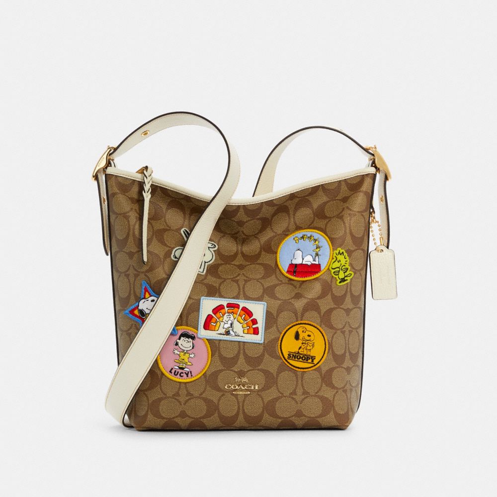 COACH®  Coach X Peanuts Graham Structured Tote In Signature Canvas With  Patches