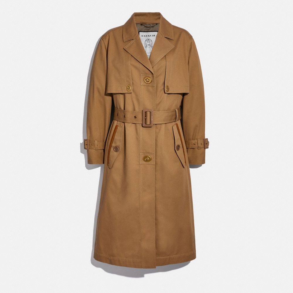 coach cotton trench coat