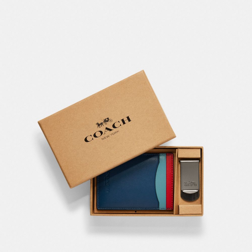 COACH® Outlet BOXED 3IN1 CARD CASE GIFT SET IN COLORBLOCK